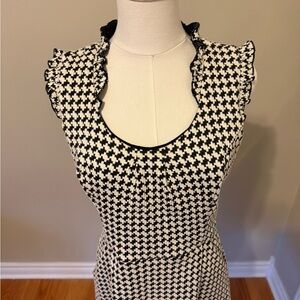 Black and White Houndstooth Dress